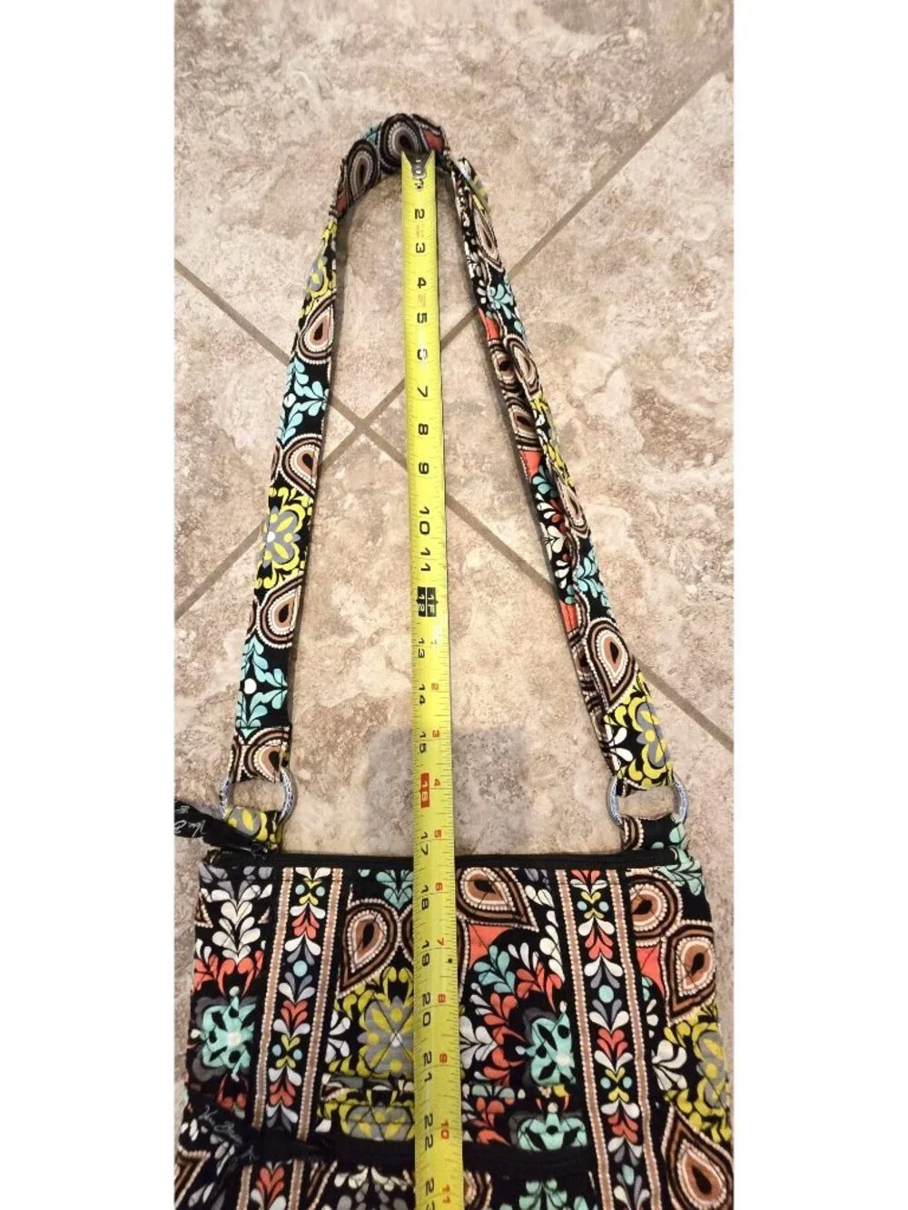 Vera Bradley SIERRA Floral Quilted Crossbody Bag Adjustable Strap - Picture 15 of 15